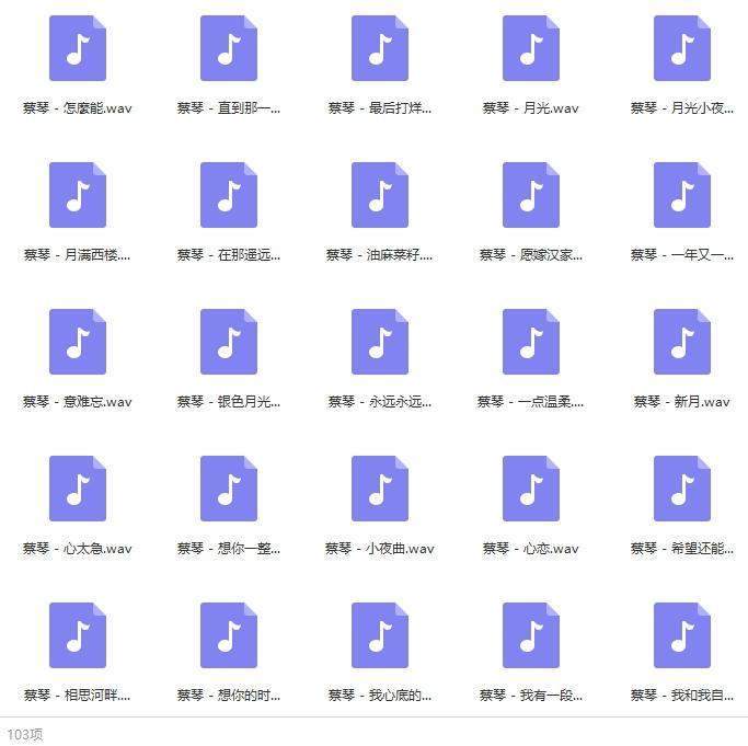《蔡琴》精选103首无损歌曲-免费音乐网