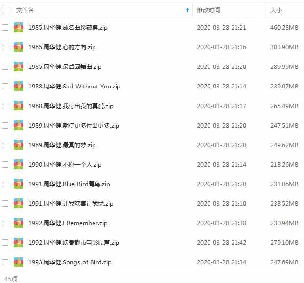 《周华健》45张专辑无损音质歌曲合集-免费音乐网