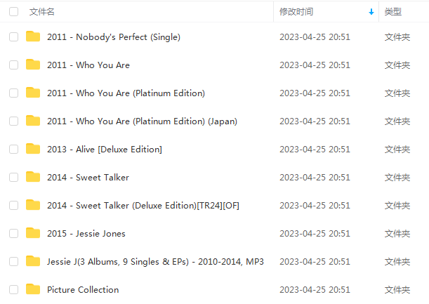《Jessie J/婕西》全部歌曲15张专辑EP无损音质合集-免费音乐网