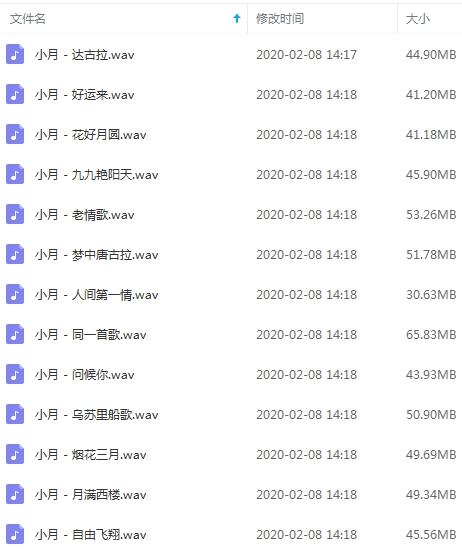歌手《小月》13首精品无损音质歌曲-免费音乐网